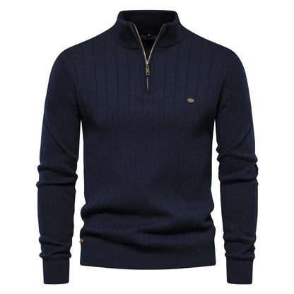 Men's Slim Fit Half-Zip Sweater - VibreMode