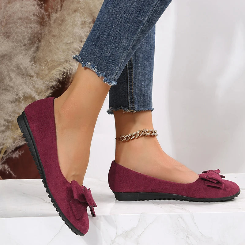Elegant Ladies Floral Dance Flat Shoes - VibreMode