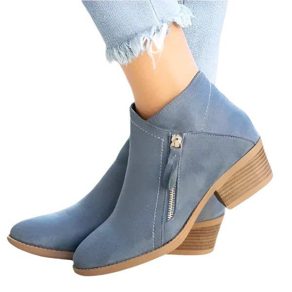 Women's Ankle Boots Side Zipper Closure - VibreMode