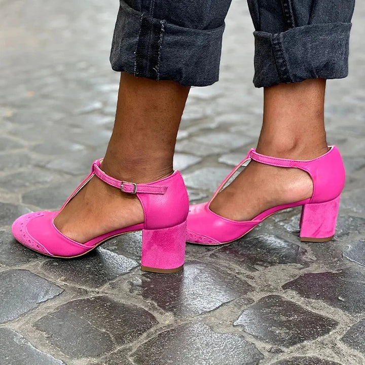 Women's Orthopedic T-Strap High Heels