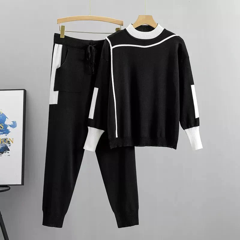 Women's Long Sleeve Tracksuit Adjustable Waist Pants