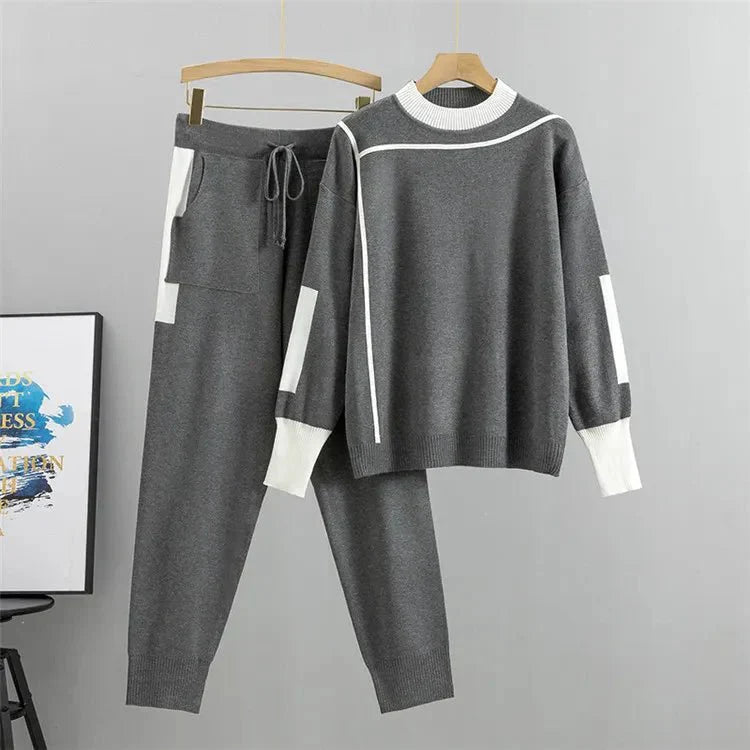 Women's Knit Tracksuit Long Sleeve and Jogger Pants