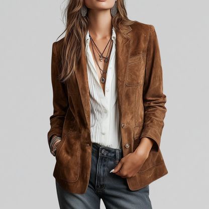 Women's Tailored Blazer Notch Lapel - VibreMode