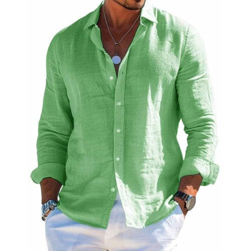Relaxed Fit Men's Summer Button Down Shirt