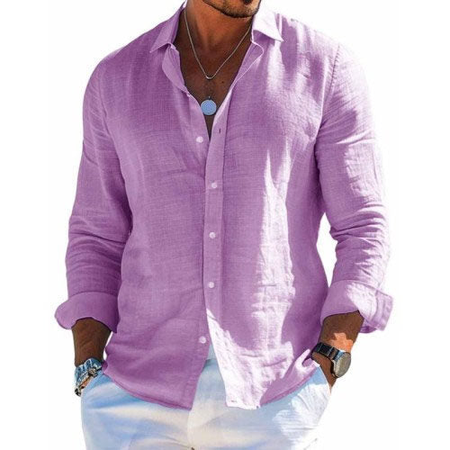 Relaxed Fit Men's Summer Button Down Shirt