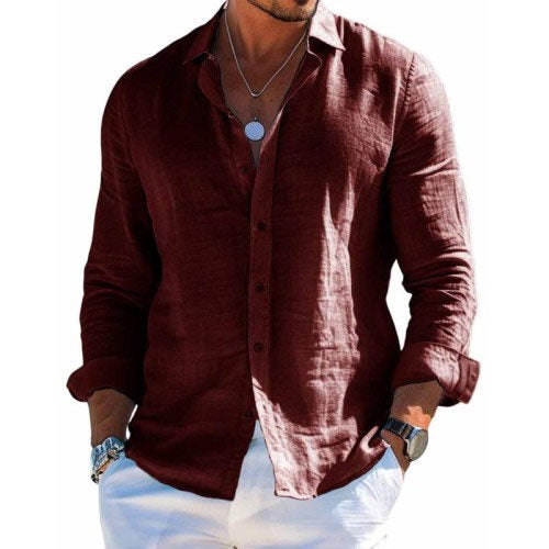 Relaxed Fit Men's Summer Button Down Shirt