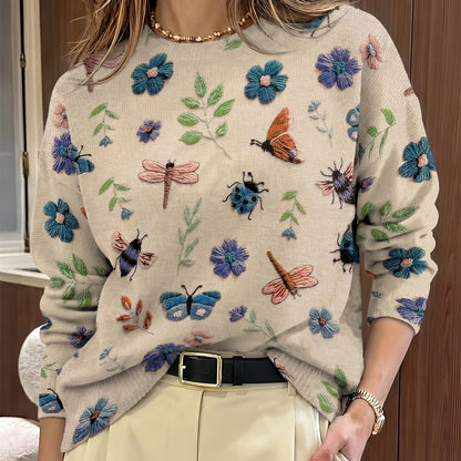 Image of Jacqueline | Women's Long Sleeve Printed Sweater