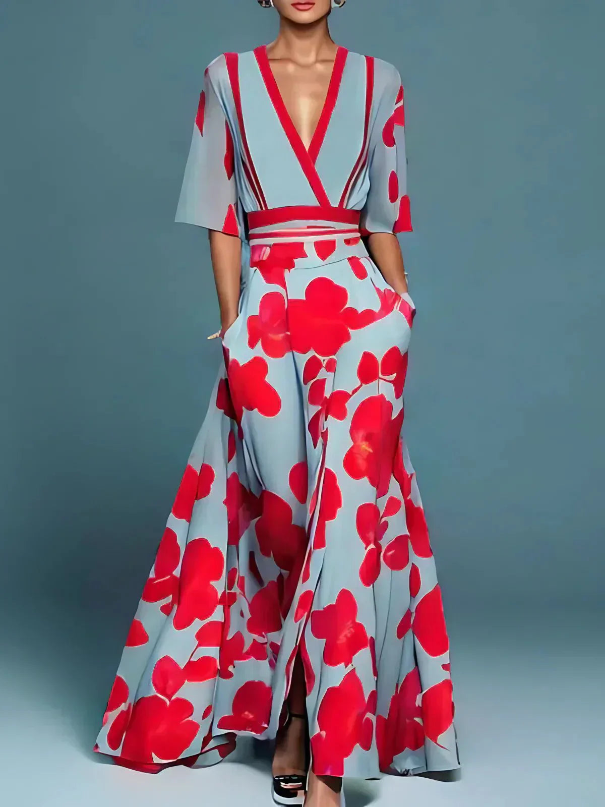 Chic Ladies Floral Sundress - VibreMode