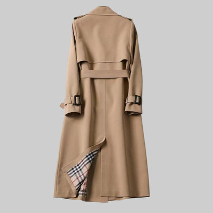 Classic Ladies Belted Double Breasted Trench Coat
