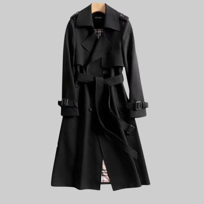 Classic Ladies Belted Double Breasted Trench Coat