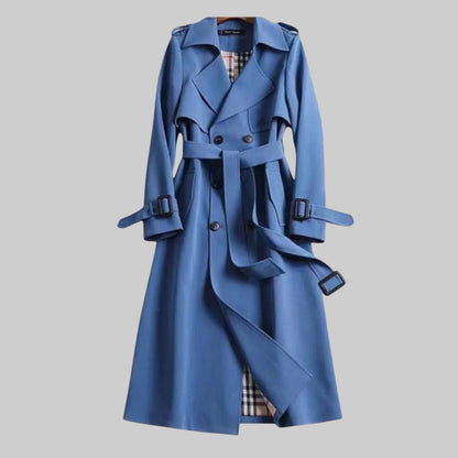 Classic Ladies Belted Double Breasted Trench Coat