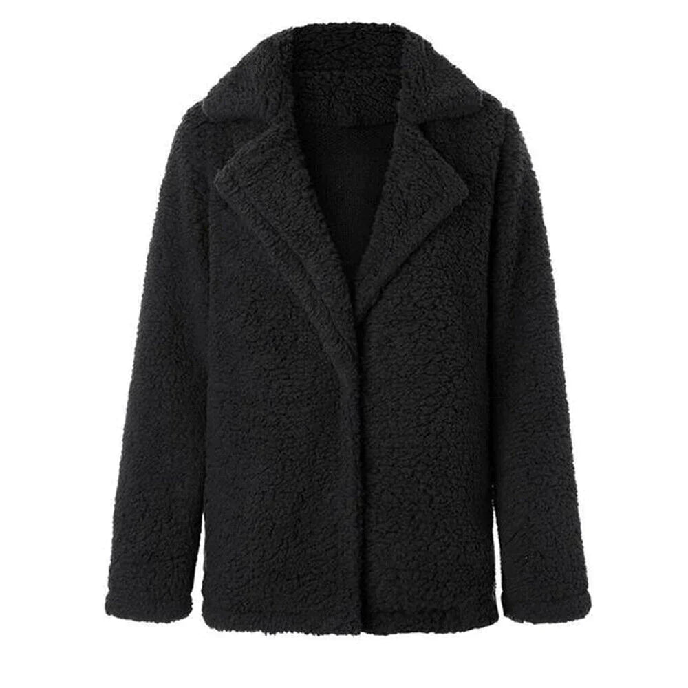 Women's Relaxed Fit Teddy Fleece Jacket - VibreMode