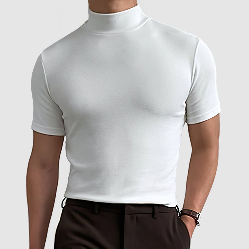 Image of Jamison | Men's Fitted Mock Neck T-Shirt