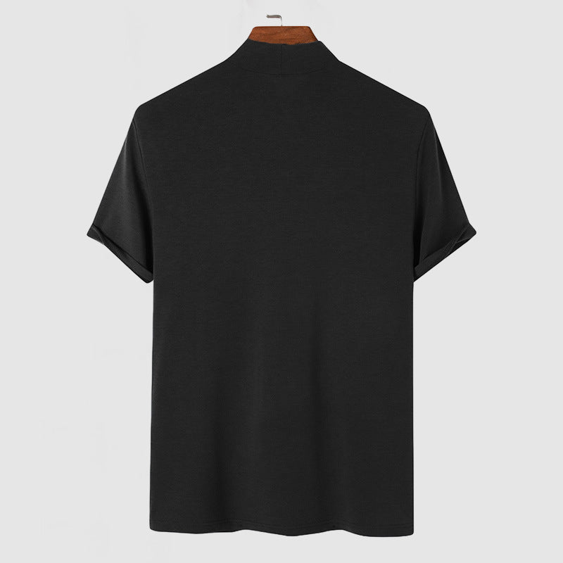 Image of Jamison | Men's Fitted Mock Neck T-Shirt