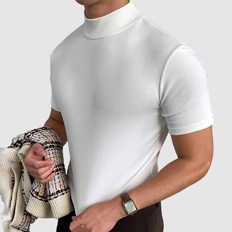 Image of Jamison | Men's Fitted Mock Neck T-Shirt
