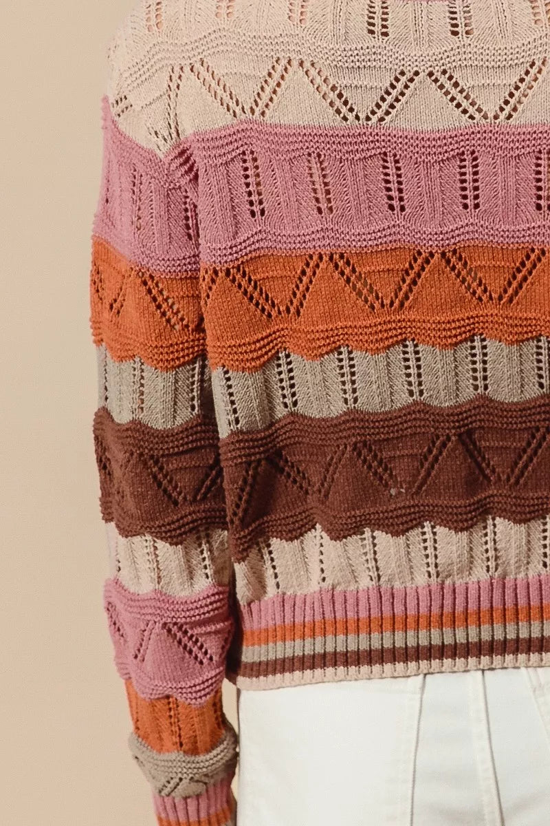 Image of Jane | Women's Long Sleeve Striped Sweater