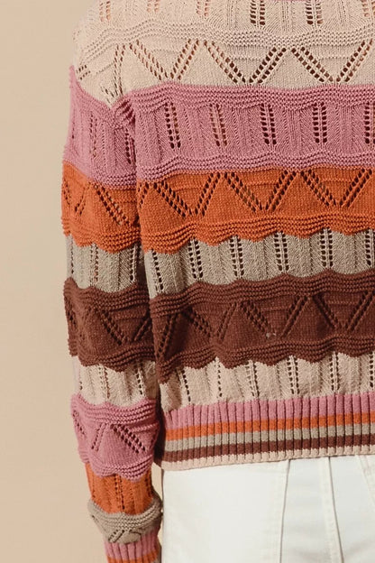 Image of Jane | Women's Long Sleeve Striped Sweater