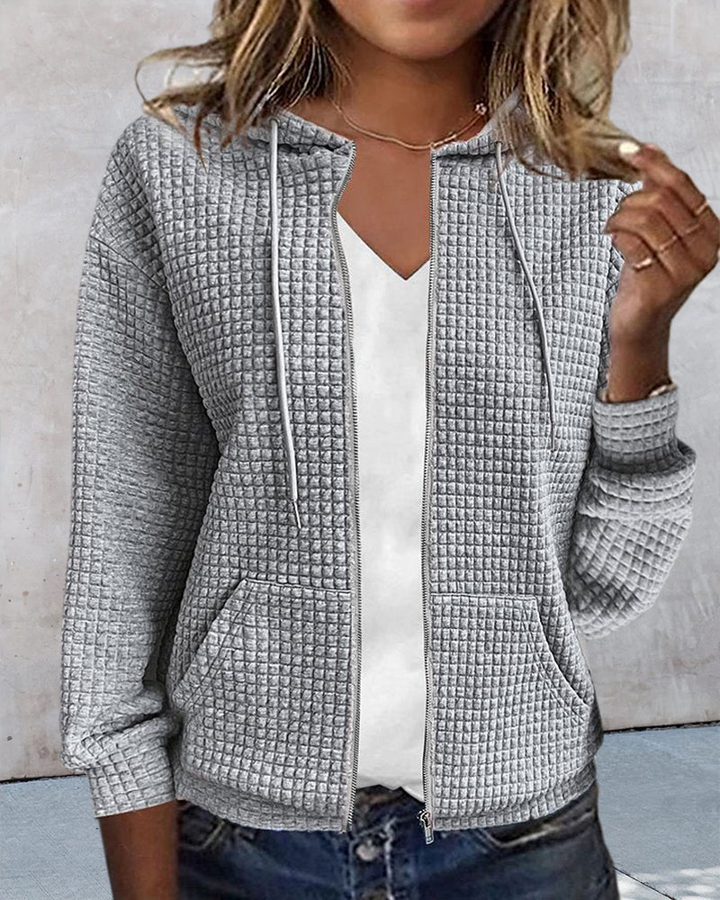 Women's Casual Zip Up Hoodie - VibreMode