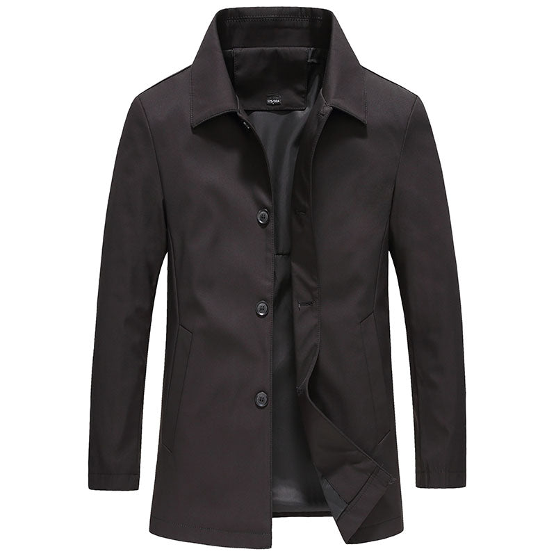 Men's Button Front Car Coat - VibreMode