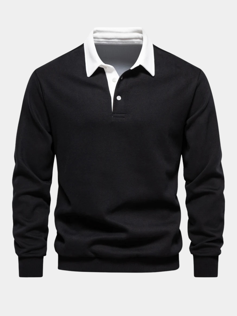 Men's Long Sleeve Rugby Shirt - VibreMode