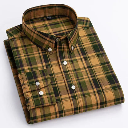 Classic Checked Men's Flannel Shirt - VibreMode