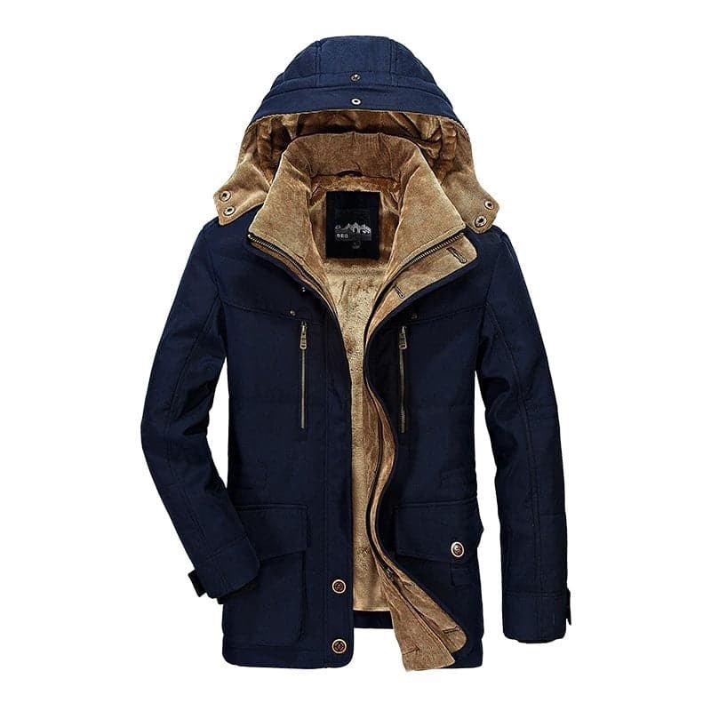 Men's Winter Coat Zip Up Hoodie - VibreMode