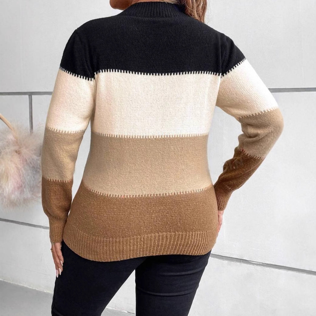 Image of Jeanette | Women's Striped Relaxed Fit Sweater