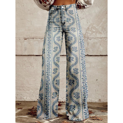 Women's Floral Print Long Pants
