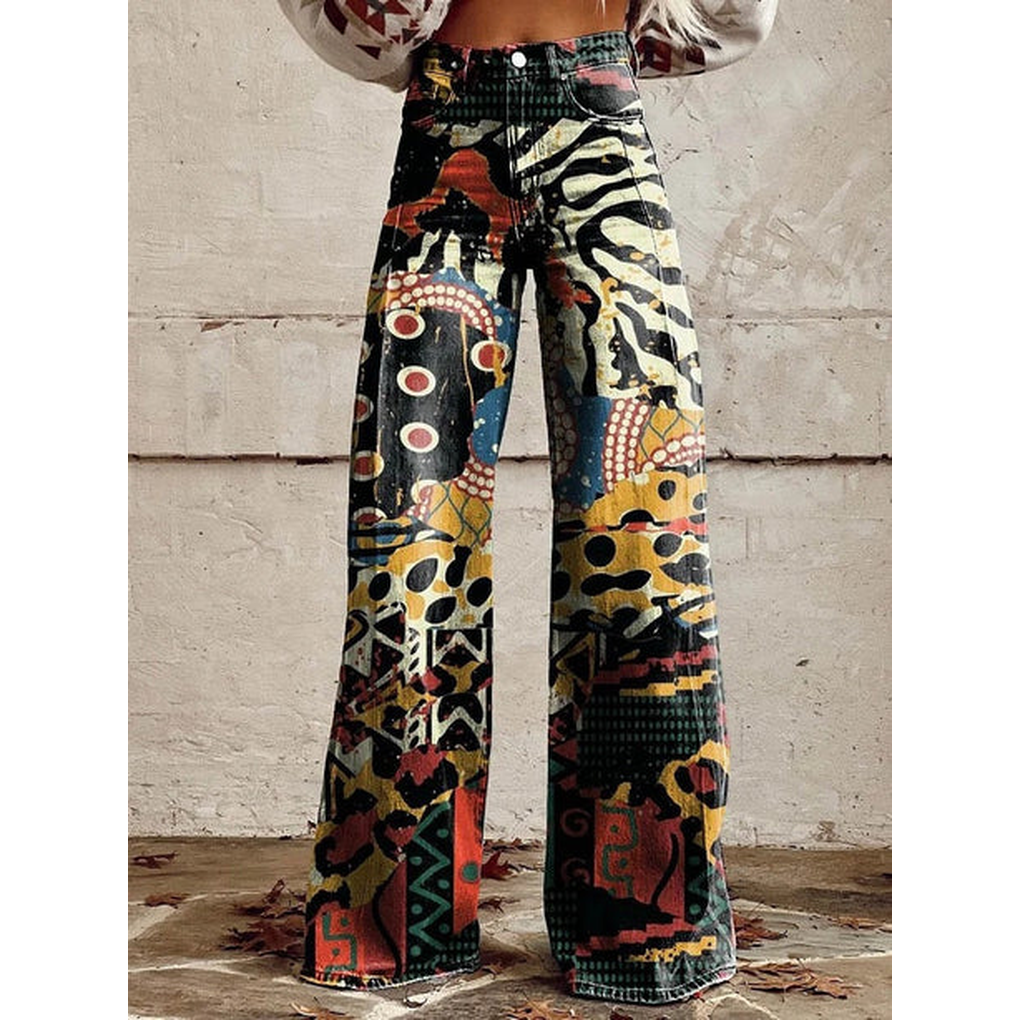Women's Floral Print Long Pants