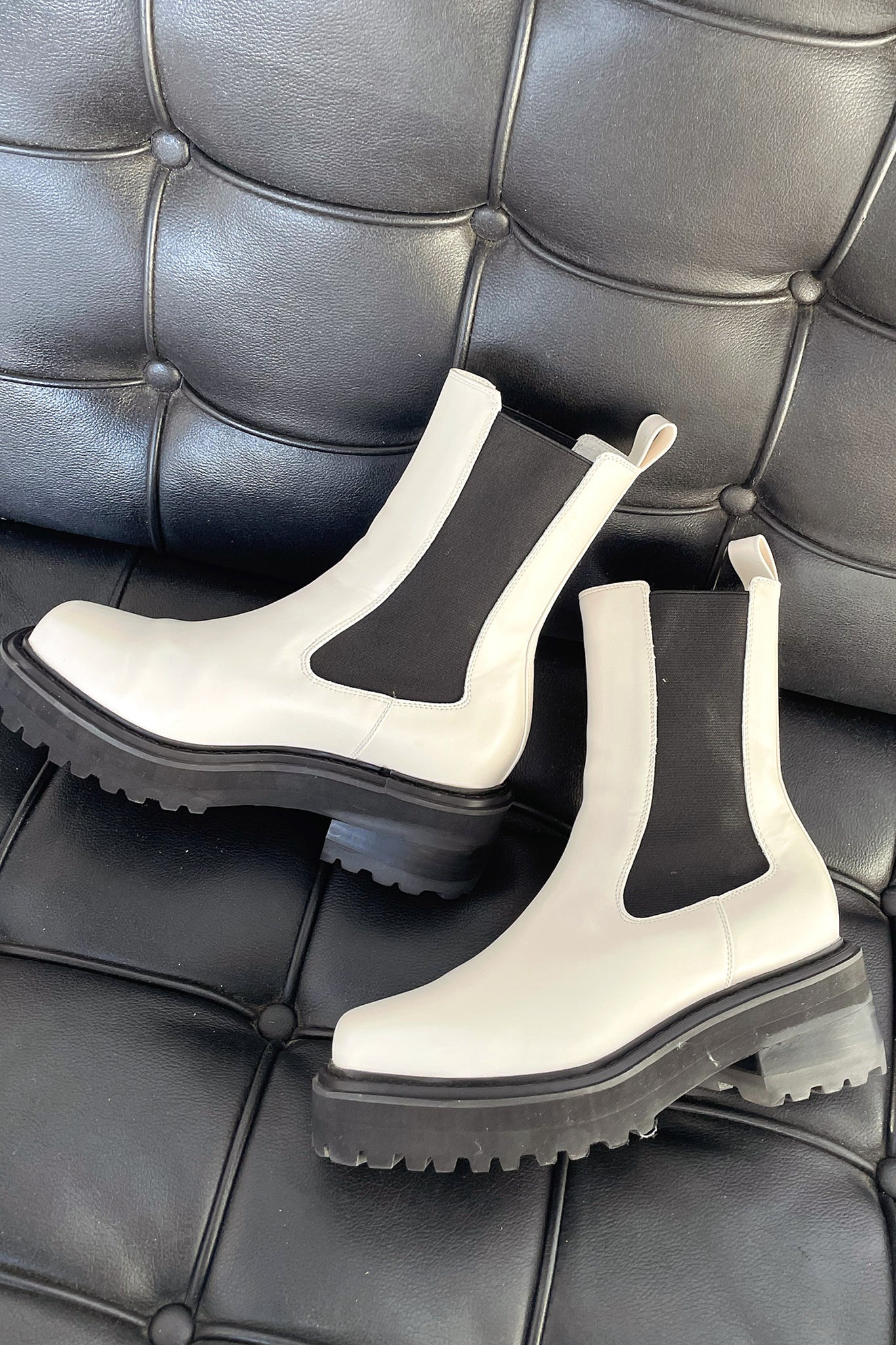 Women's Two-Tone Ankle Boots