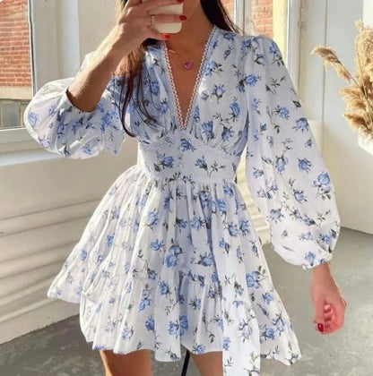 Image of Jennifer | Women's Long Sleeve Floral Mini Dress
