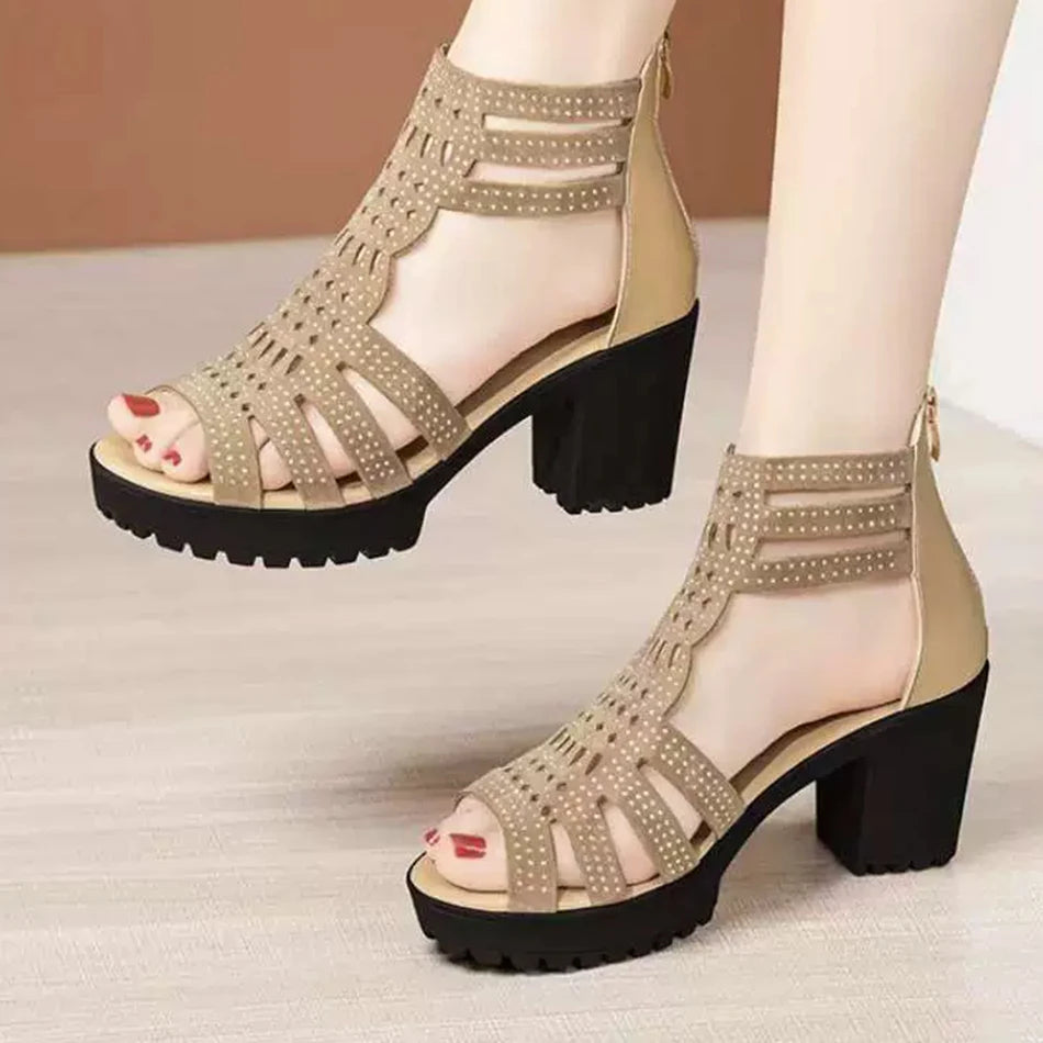 Women's Elegant Heel Sandals Comfortable