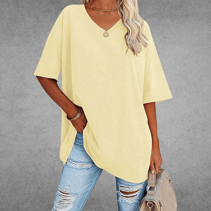 Image of Jessica | Women's Oversized V-Neck T-Shirt
