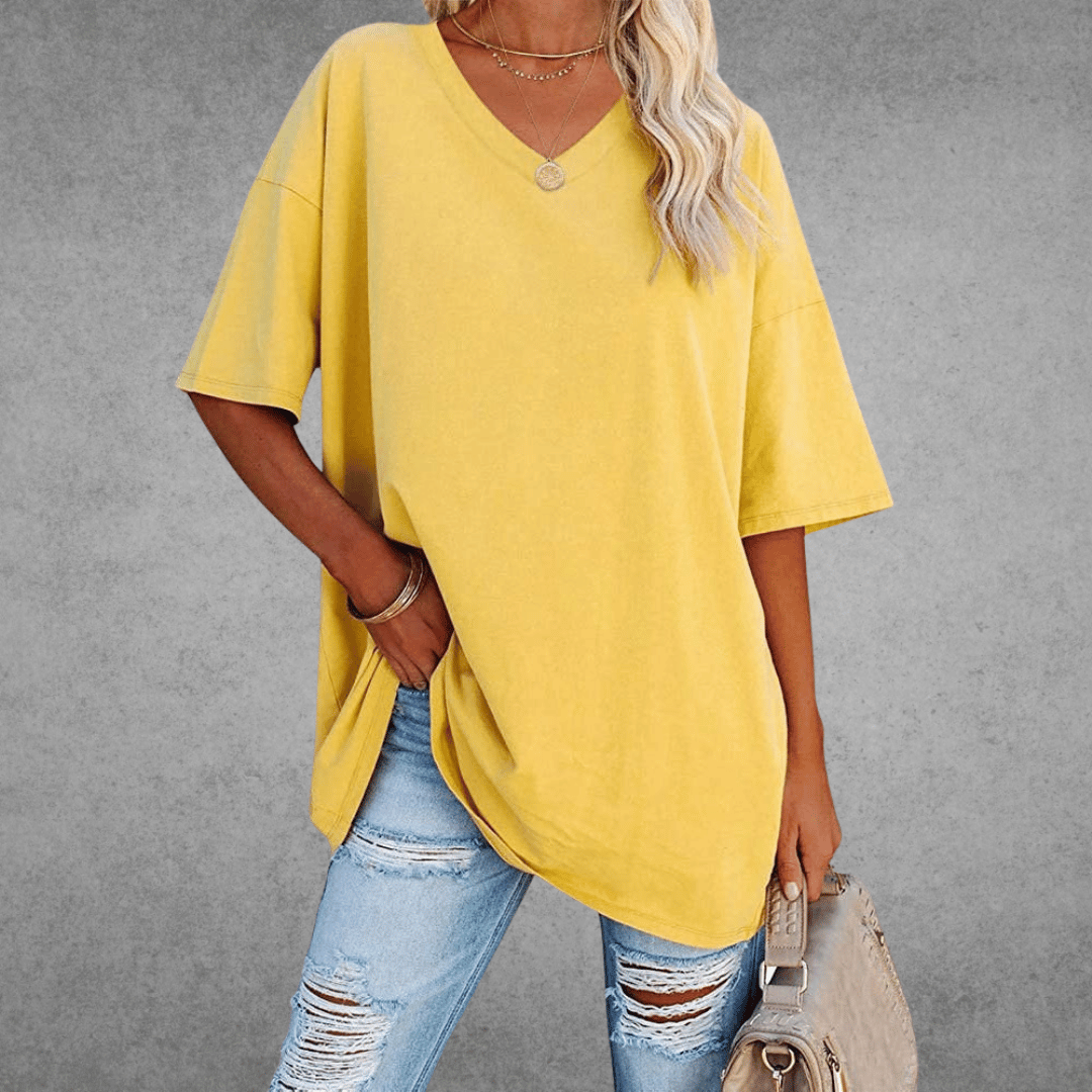 Image of Jessica | Women's Oversized V-Neck T-Shirt