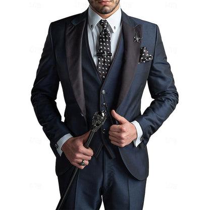 Men's 3-Piece Suit Blazer Waistcoat Trousers Set