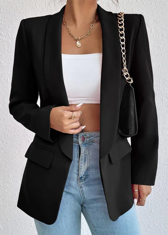 Women's Long Sleeve Open Front Blazer - VibreMode