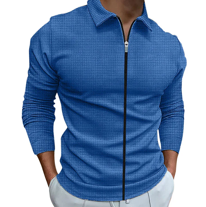 Men's Casual Zip Up Shirt - VibreMode