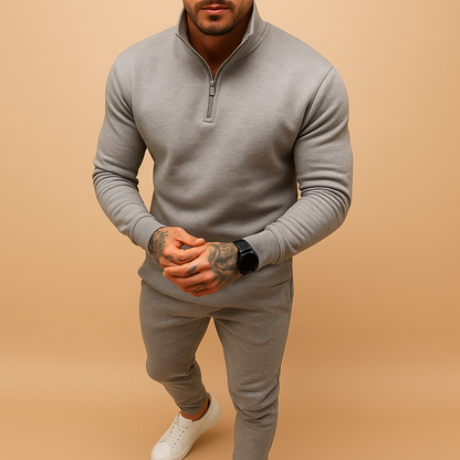 Men's Jogging Suit Half-Zip Sweater Pants