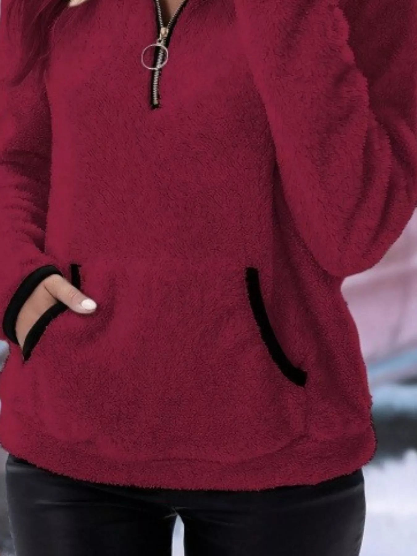 Image of Jolene | Women's Half Zip Fleece Sweater