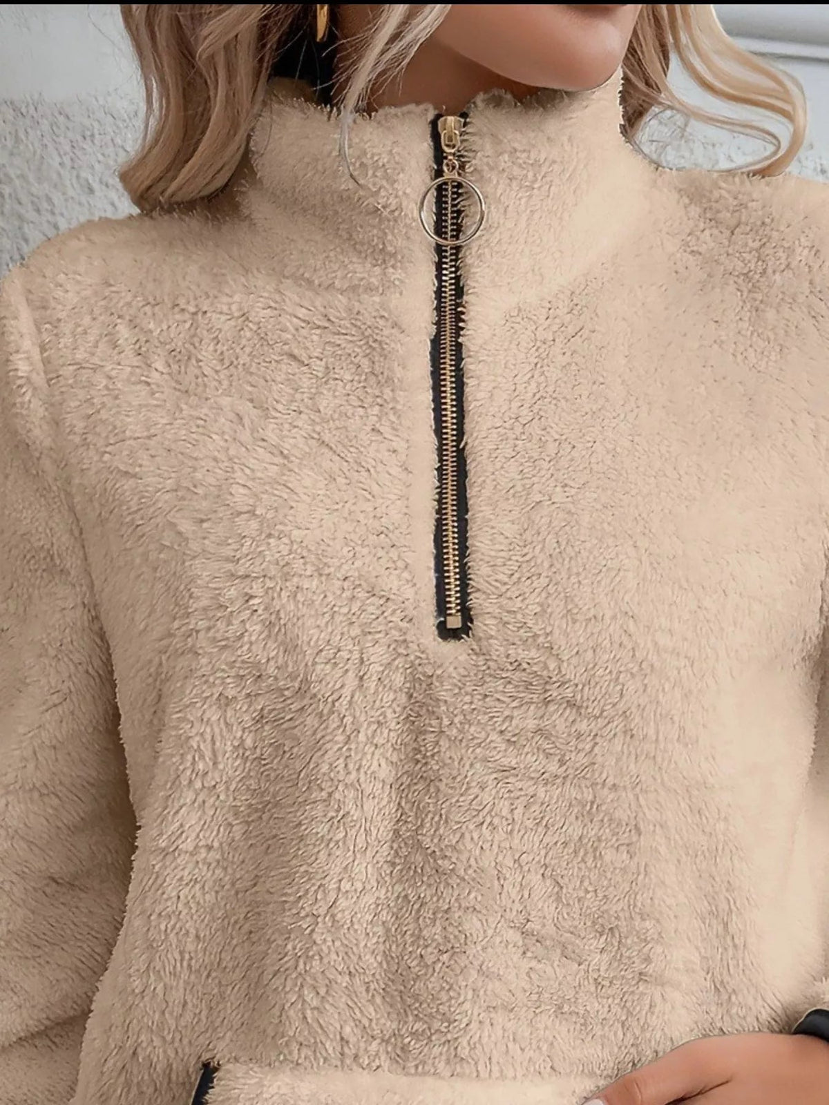 Image of Jolene | Women's Half Zip Fleece Sweater