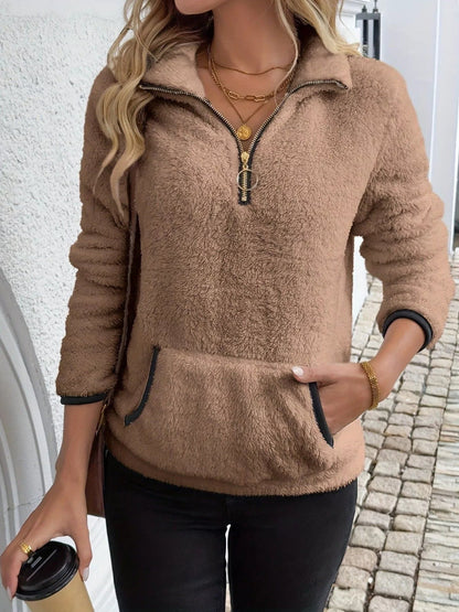 Women's Half Zip Fleece Sweater - VibreMode