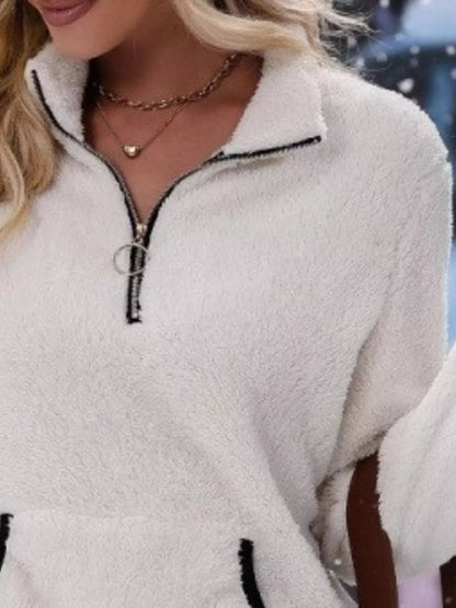 Image of Jolene | Women's Half Zip Fleece Sweater