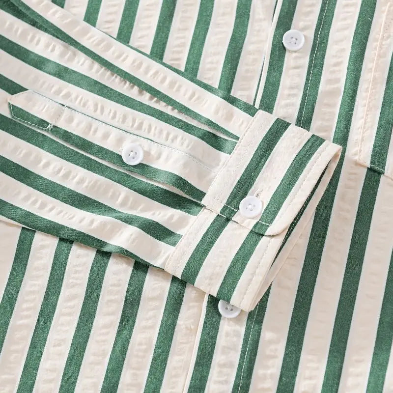 Image of Jonas | Men's Long Sleeve Striped Shirt