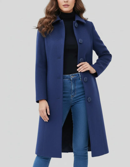 Women's Single Breasted Trench Coat Winter Lining