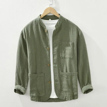 Men's Long Sleeve Casual Jacket Shirt - VibreMode