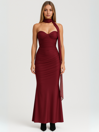 Image of Joyce | Women's Strapless Bodycon Maxi Dress