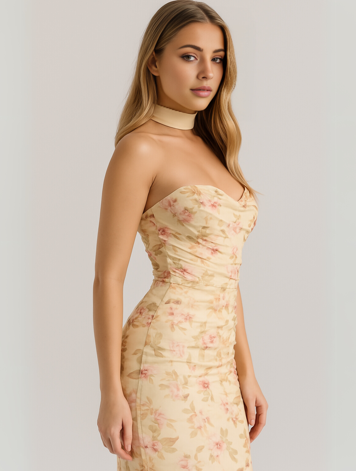 Image of Joyce | Women's Strapless Bodycon Maxi Dress