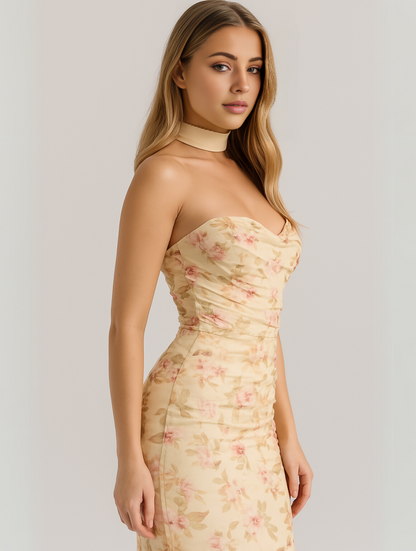 Image of Joyce | Women's Strapless Bodycon Maxi Dress