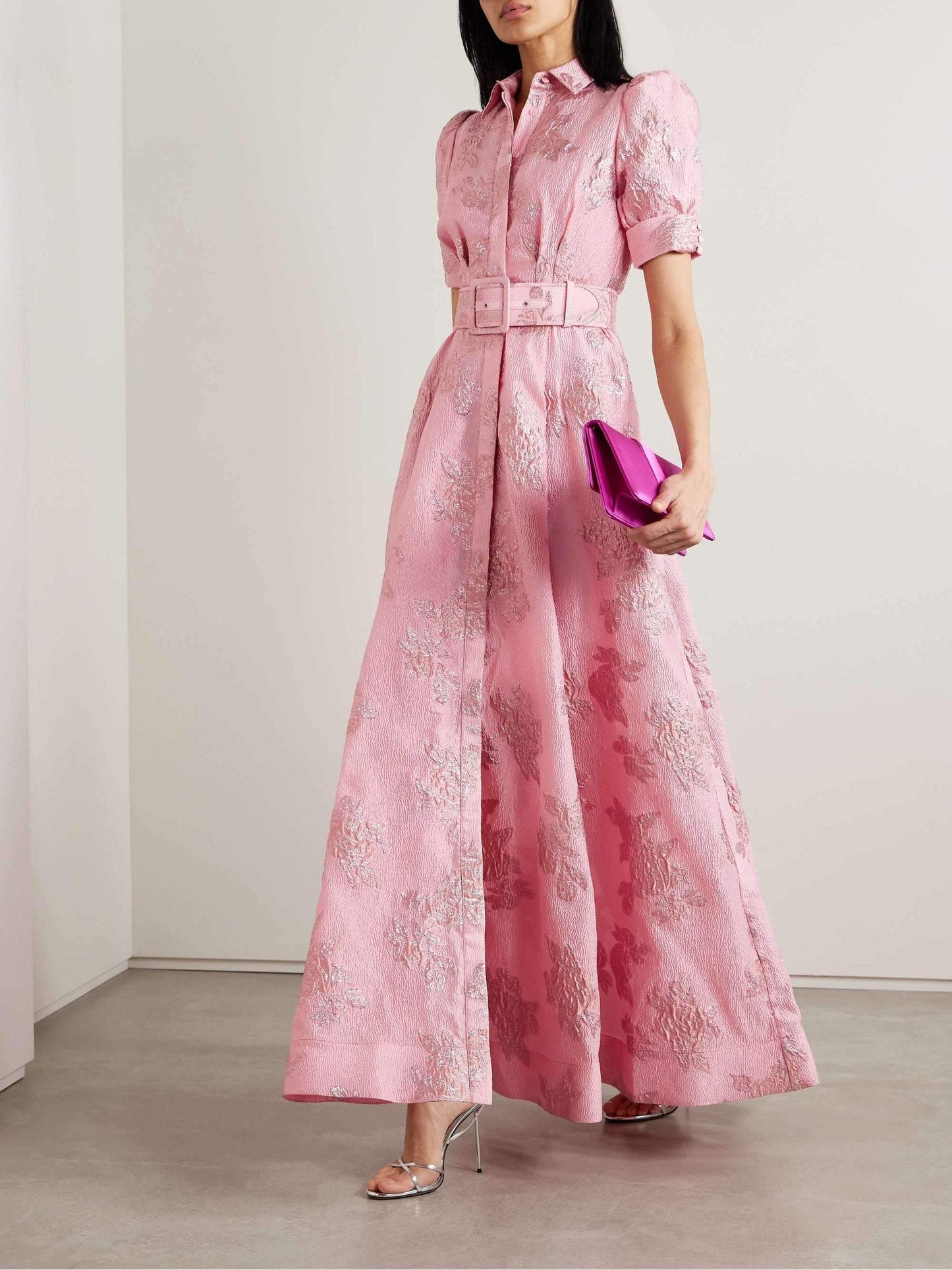 Women's Short Puff Sleeve Dress Elegant