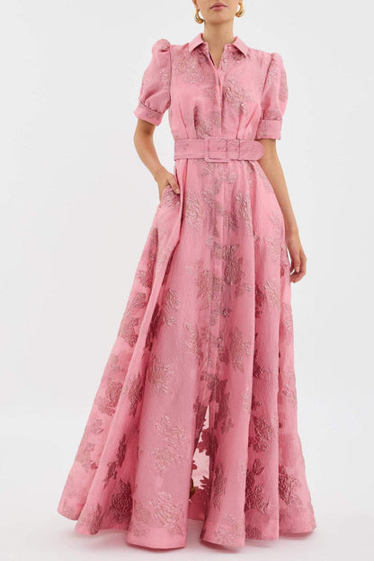 Women's Short Puff Sleeve Dress Elegant - VibreMode